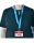 Snur textil Lanyard, Office box albastru deschis, 2 x 90 cm